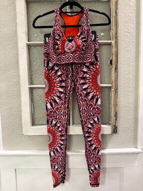 Wolven Free People Activewear Set- Racerback Bra & Leggings Small